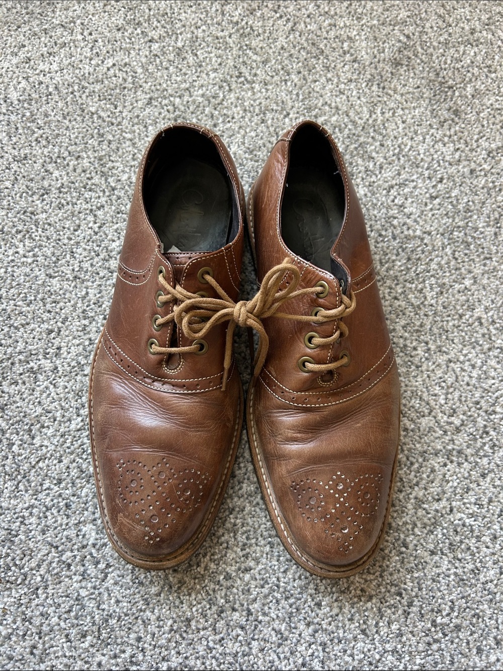 Cole Haan Brown Leather Brogue Oxford Shoes